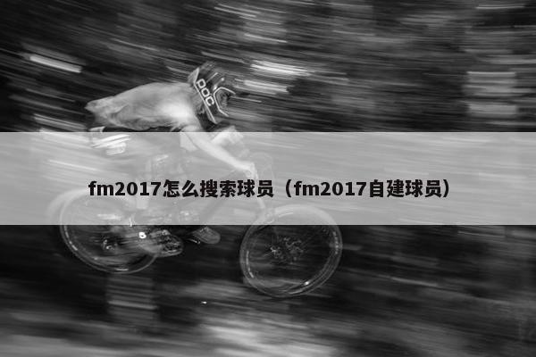 fm2017怎么搜索球员（fm2017自建球员）
