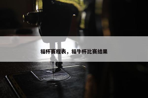 福杯赛程表，福牛杯比赛结果