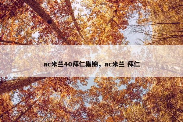 ac米兰40拜仁集锦，ac米兰 拜仁
