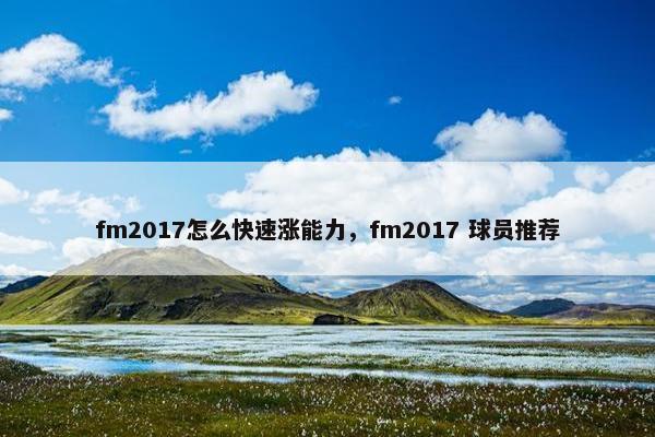 fm2017怎么快速涨能力，fm2017 球员推荐