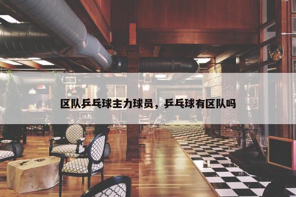 区队乒乓球主力球员，乒乓球有区队吗
