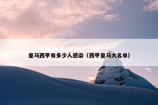 皇马西甲有多少人感染（西甲皇马大名单）