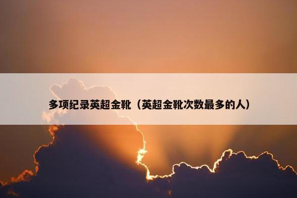 多项纪录英超金靴（英超金靴次数最多的人）