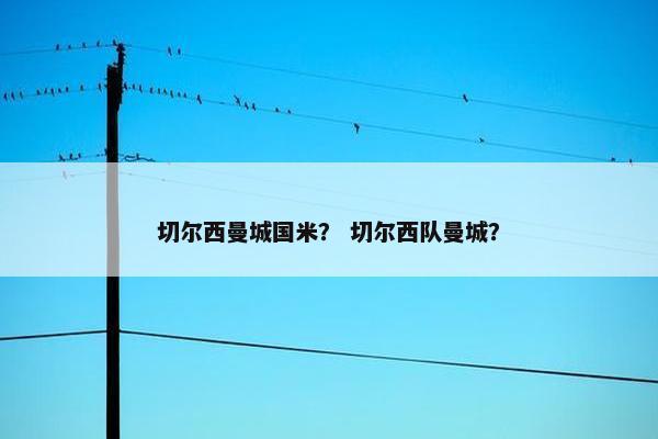 切尔西曼城国米？ 切尔西队曼城？