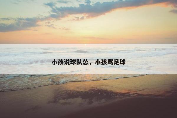 小孩说球队怂，小孩骂足球