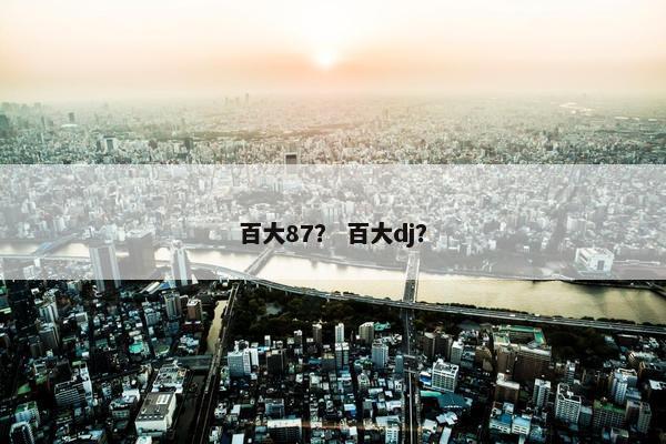 百大87？ 百大dj？