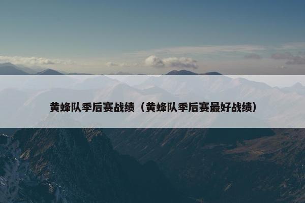 黄蜂队季后赛战绩(黄蜂队季后赛最好战绩) 黄蜂队季后赛战绩(黄蜂队季后赛最好战绩)