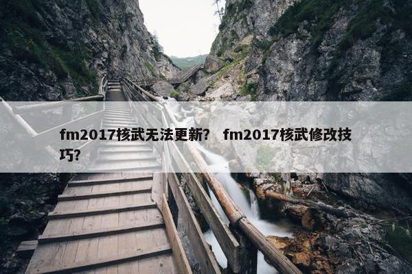 fm2017核武无法更新？ fm2017核武修改技巧？