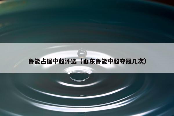 鲁能占据中超评选（山东鲁能中超夺冠几次）