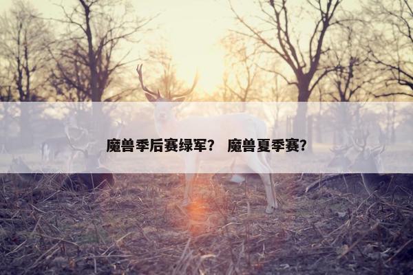 魔兽季后赛绿军？ 魔兽夏季赛？