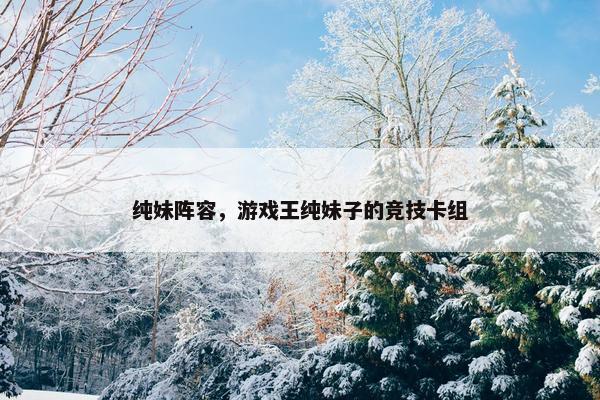 纯妹阵容，游戏王纯妹子的竞技卡组