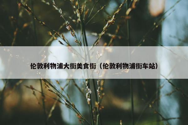 伦敦利物浦大街美食街（伦敦利物浦街车站）