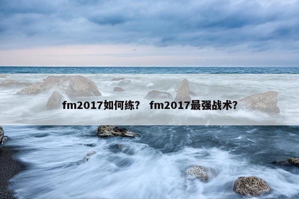 fm2017如何练？ fm2017最强战术？