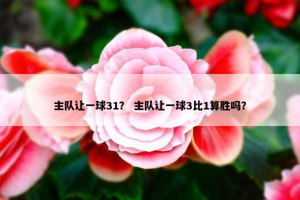主队让一球31？ 主队让一球3比1算胜吗？