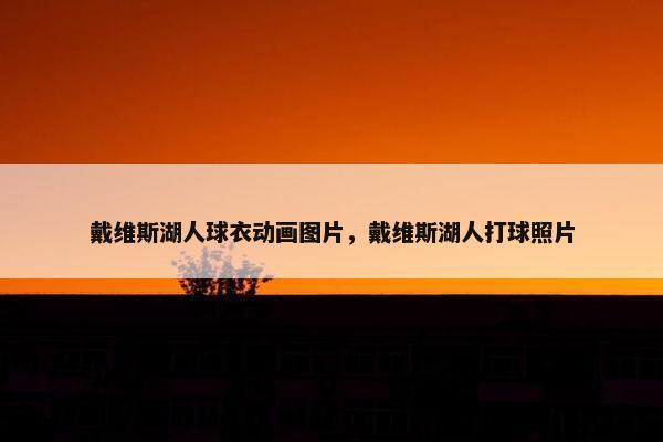 戴维斯湖人球衣动画图片，戴维斯湖人打球照片