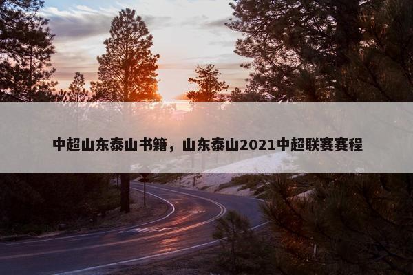 中超山东泰山书籍，山东泰山2021中超联赛赛程