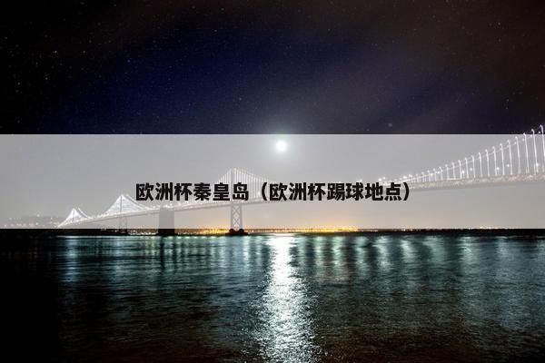 欧洲杯秦皇岛（欧洲杯踢球地点）