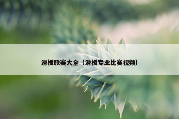 滑板联赛大全（滑板专业比赛视频）