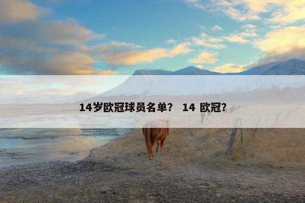 14岁欧冠球员名单？ 14 欧冠？