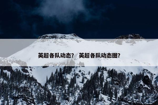 英超各队动态？ 英超各队动态图？