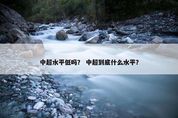 中超水平低吗？ 中超到底什么水平？