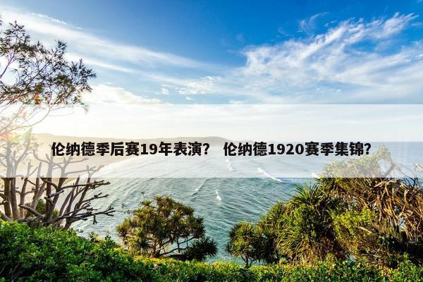 伦纳德季后赛19年表演？ 伦纳德1920赛季集锦？