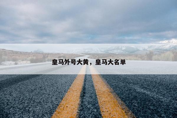 皇马外号大黄，皇马大名单