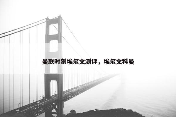 曼联时刻埃尔文测评，埃尔文科曼