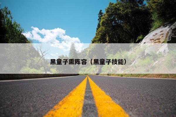 黑童子熏阵容（黑童子技能）