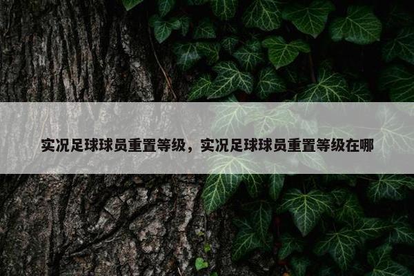 实况足球球员重置等级，实况足球球员重置等级在哪