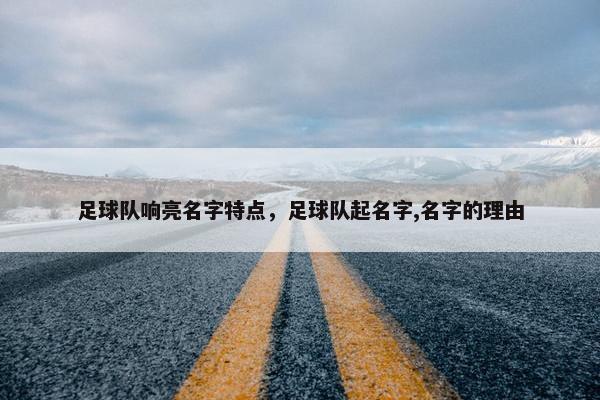 足球队响亮名字特点，足球队起名字,名字的理由