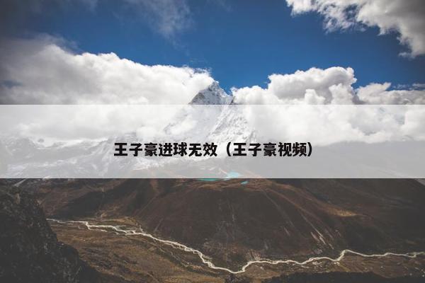 王子豪进球无效（王子豪视频）