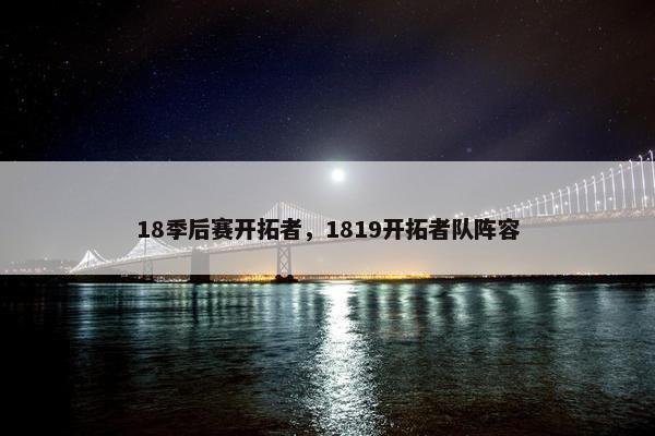 18季后赛开拓者，1819开拓者队阵容