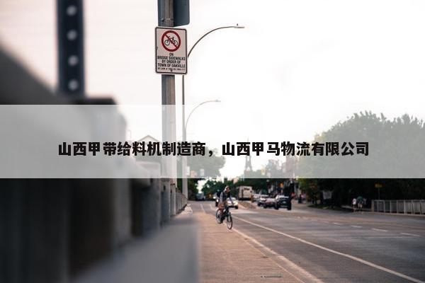 山西甲带给料机制造商，山西甲马物流有限公司