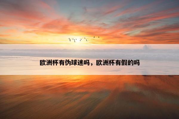 欧洲杯有伪球迷吗，欧洲杯有假的吗