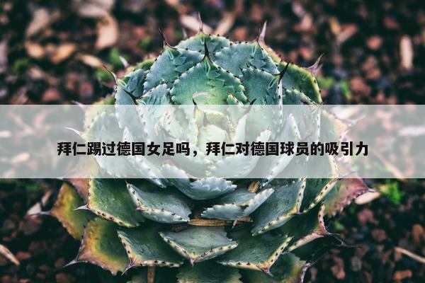 拜仁踢过德国女足吗，拜仁对德国球员的吸引力