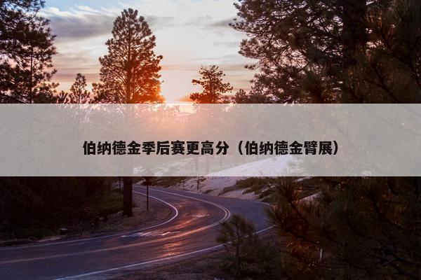 伯纳德金季后赛更高分（伯纳德金臂展）