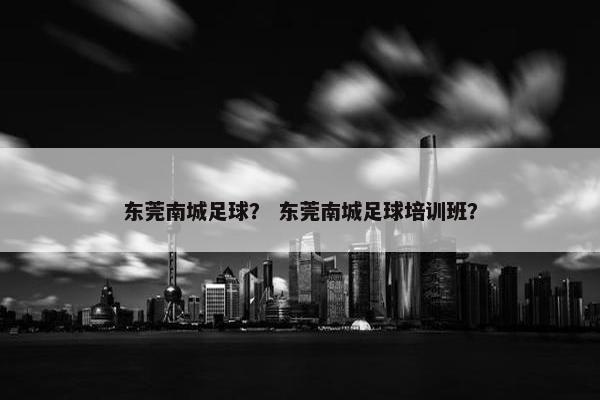 东莞南城足球？ 东莞南城足球培训班？