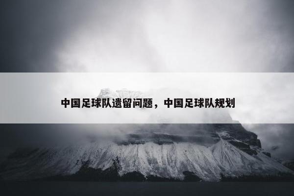 中国足球队遗留问题，中国足球队规划