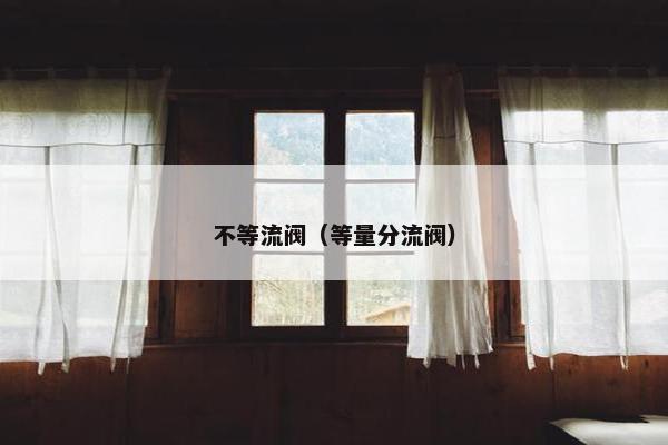 不等流阀（等量分流阀）