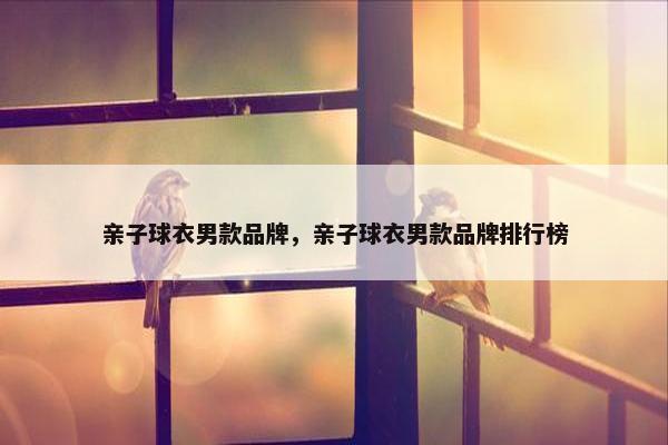亲子球衣男款品牌，亲子球衣男款品牌排行榜