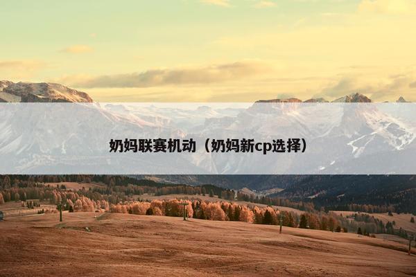 奶妈联赛机动（奶妈新cp选择）