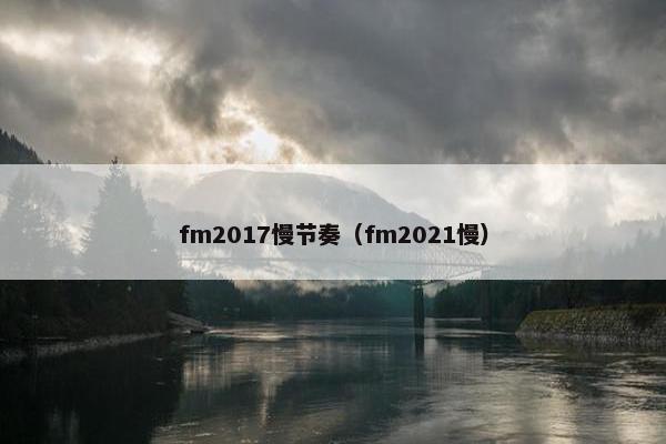 fm2017慢节奏（fm2021慢）