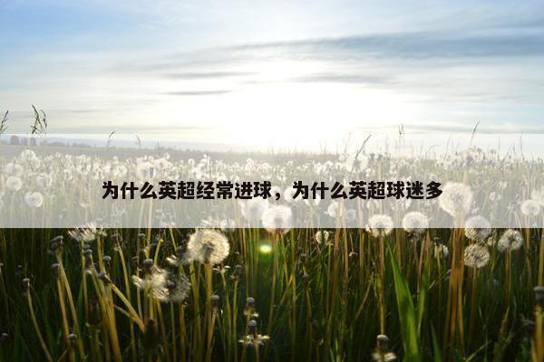 为什么英超经常进球，为什么英超球迷多