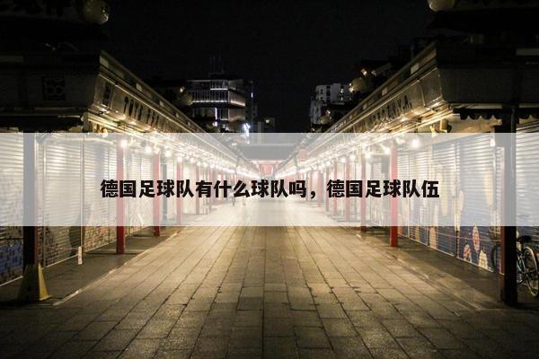 德国足球队有什么球队吗，德国足球队伍