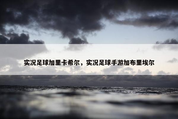 实况足球加里卡希尔，实况足球手游加布里埃尔