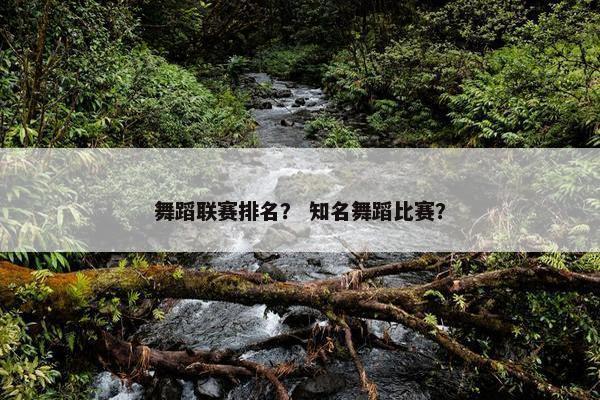 舞蹈联赛排名？ 知名舞蹈比赛？