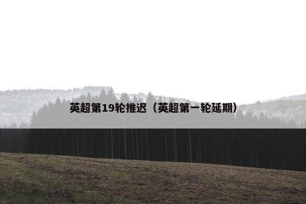英超第19轮推迟（英超第一轮延期）