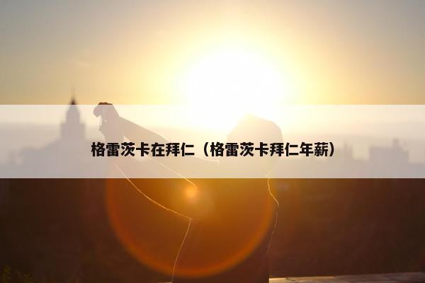格雷茨卡在拜仁（格雷茨卡拜仁年薪）