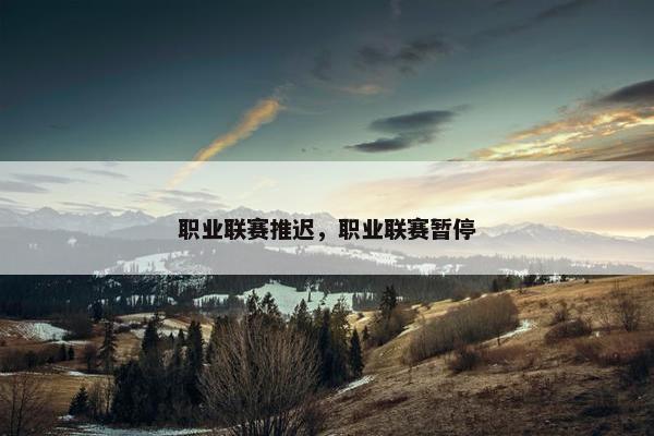 职业联赛推迟，职业联赛暂停